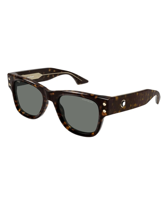 

Стильные солнцезащитные очки черного цвета Montblanc, коричневый