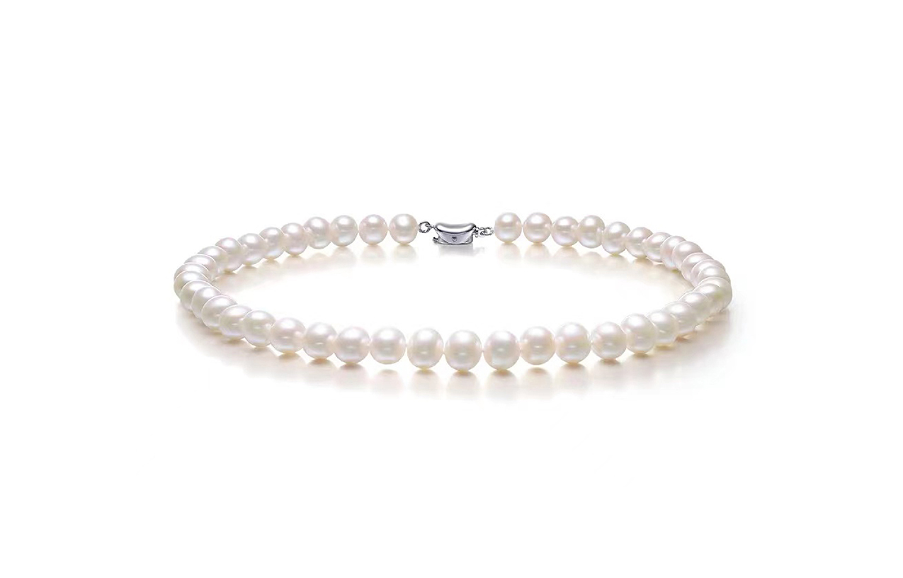 

Faux Pearl Necklace Girlfriend Love Gift Women's DAN DREAM, белый