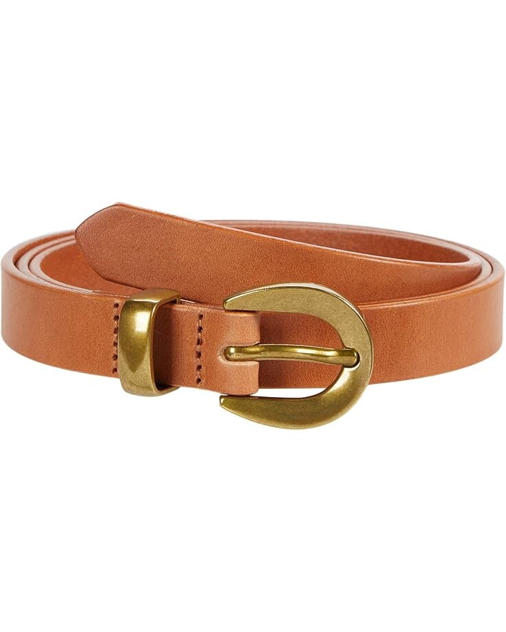 

Ремень Madewell Chunky Buckle Skinny Leather Belt, цвет Desert Camel