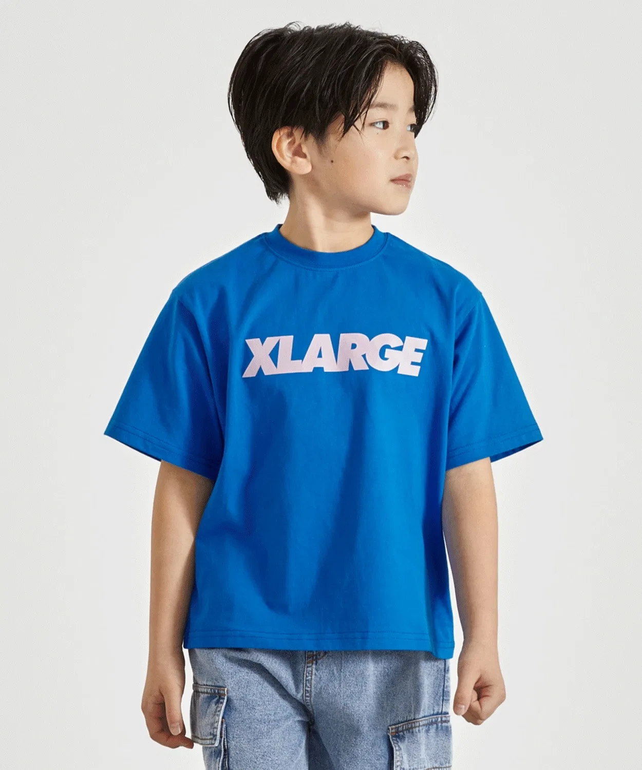 Детская футболка с логотипом XLARGE KIDS синяя