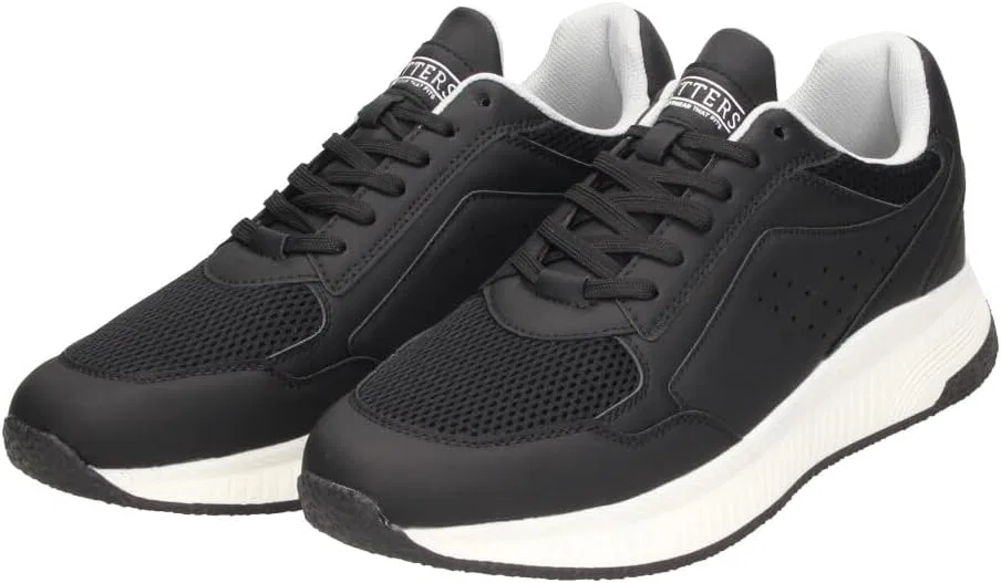 Fitters Footwear That Fits Мужские кроссовки Fitters Mark, спортивная обувь больших размеров, удобные мужские кроссовки с гибкой подошвой черного, темно-синего, бежевого и белого цветов / Мужская обувь больших размеров, Mark, размеры 47, 48, 49,...