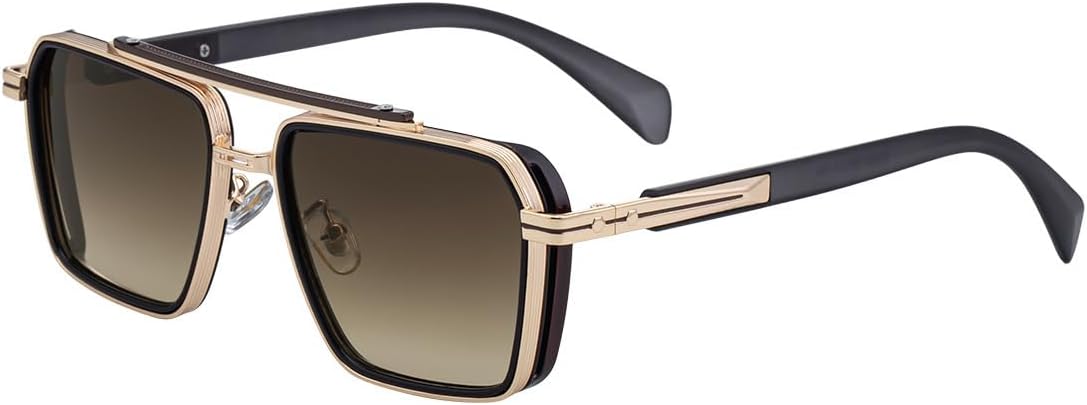 

Солнцезащитные очки в ретро-оправе – авангардный квадратный дизайн с защитой от УФ-излучения для мужчин, для вождения на открытом воздухе и создания стильного образа GDKPJDT, 3