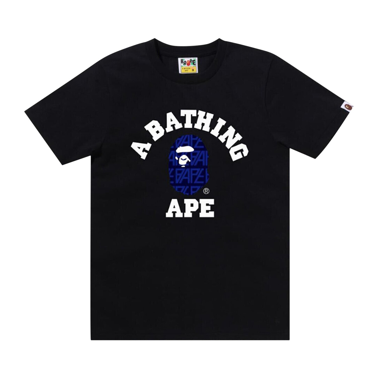 

Футболка с монограммой BAPE Logo, цвет Черный/Темно-синий