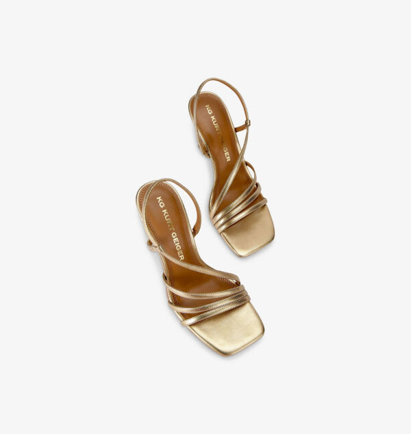 Сандалии Sweetie 95 из искусственной кожи с металлическим отливом и ремешками Kg Kurt Geiger, золотой — фото 2