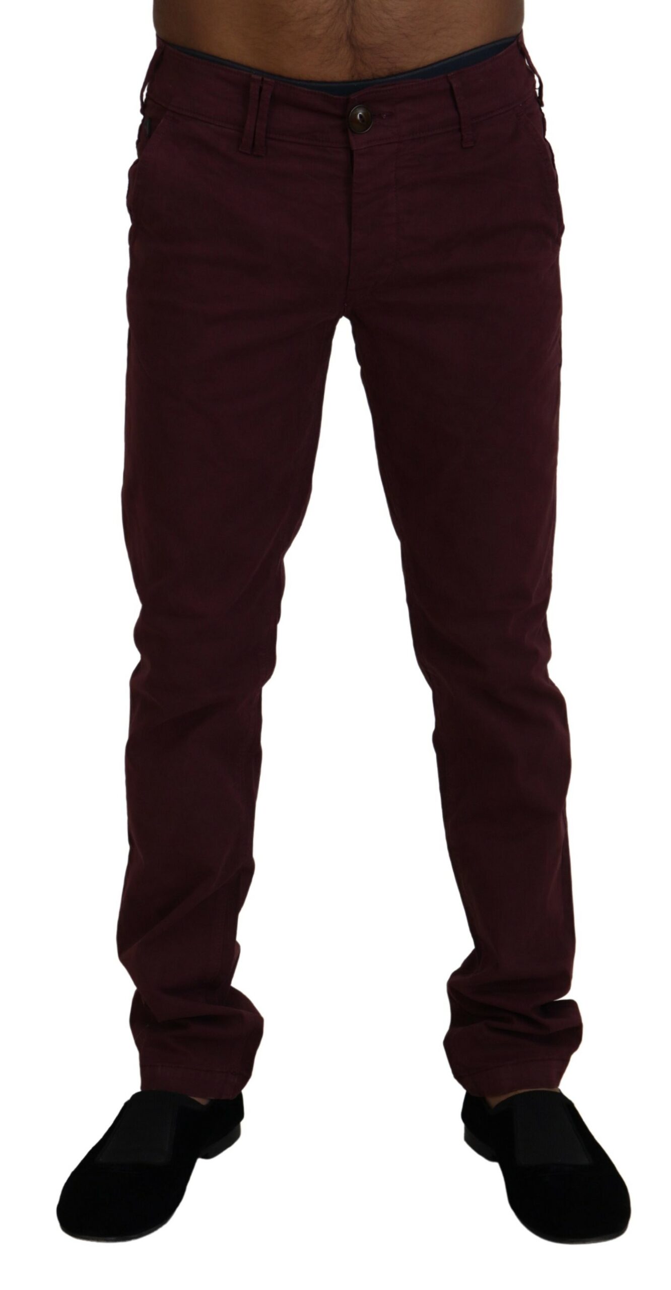 

Брюки Maroon Skinny Fit из хлопка Cycle, Maroon