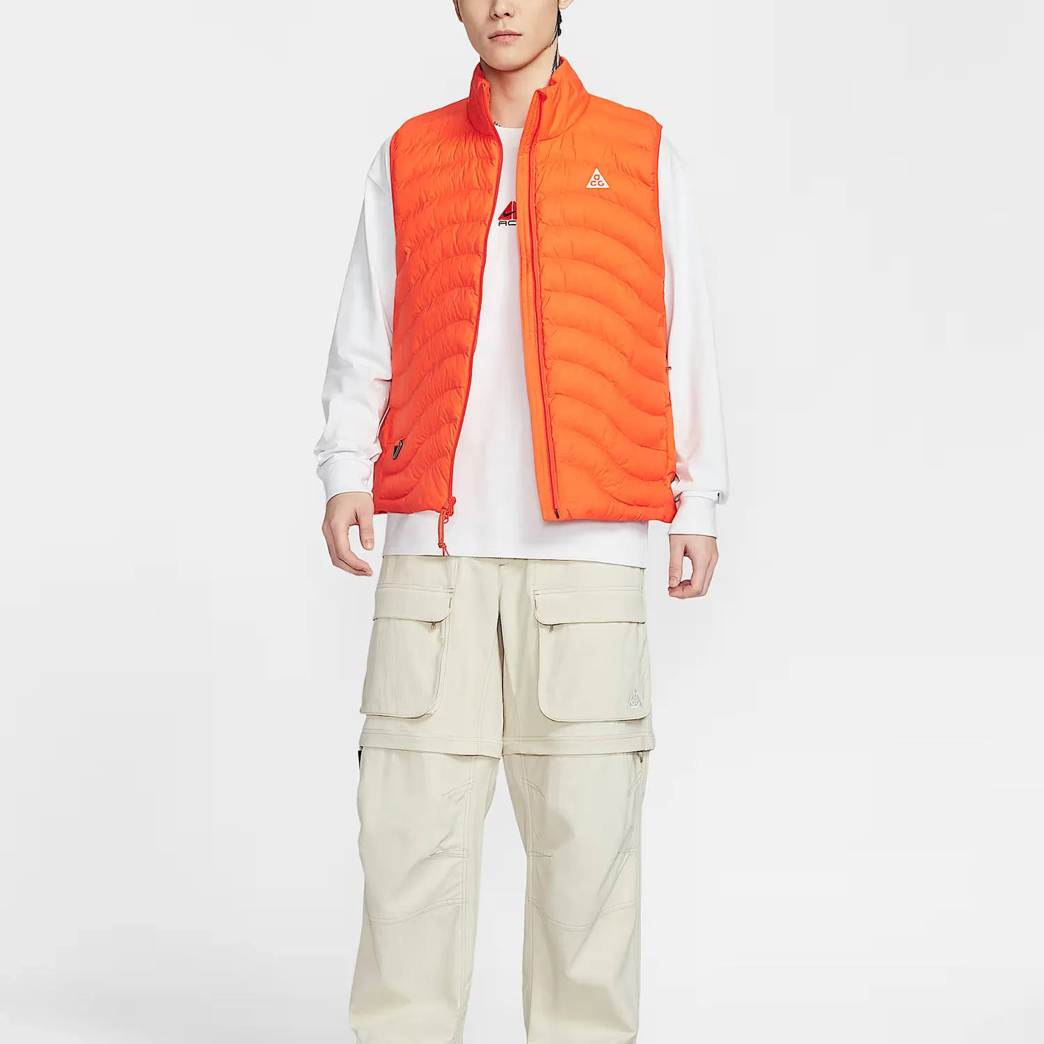 Термобелье Therma Fit Adv FW25 ACG Lava Flow, жилет мужской Nike, Safe Orange/Safe Orange/Safe Orange/Mountain White — фото 4