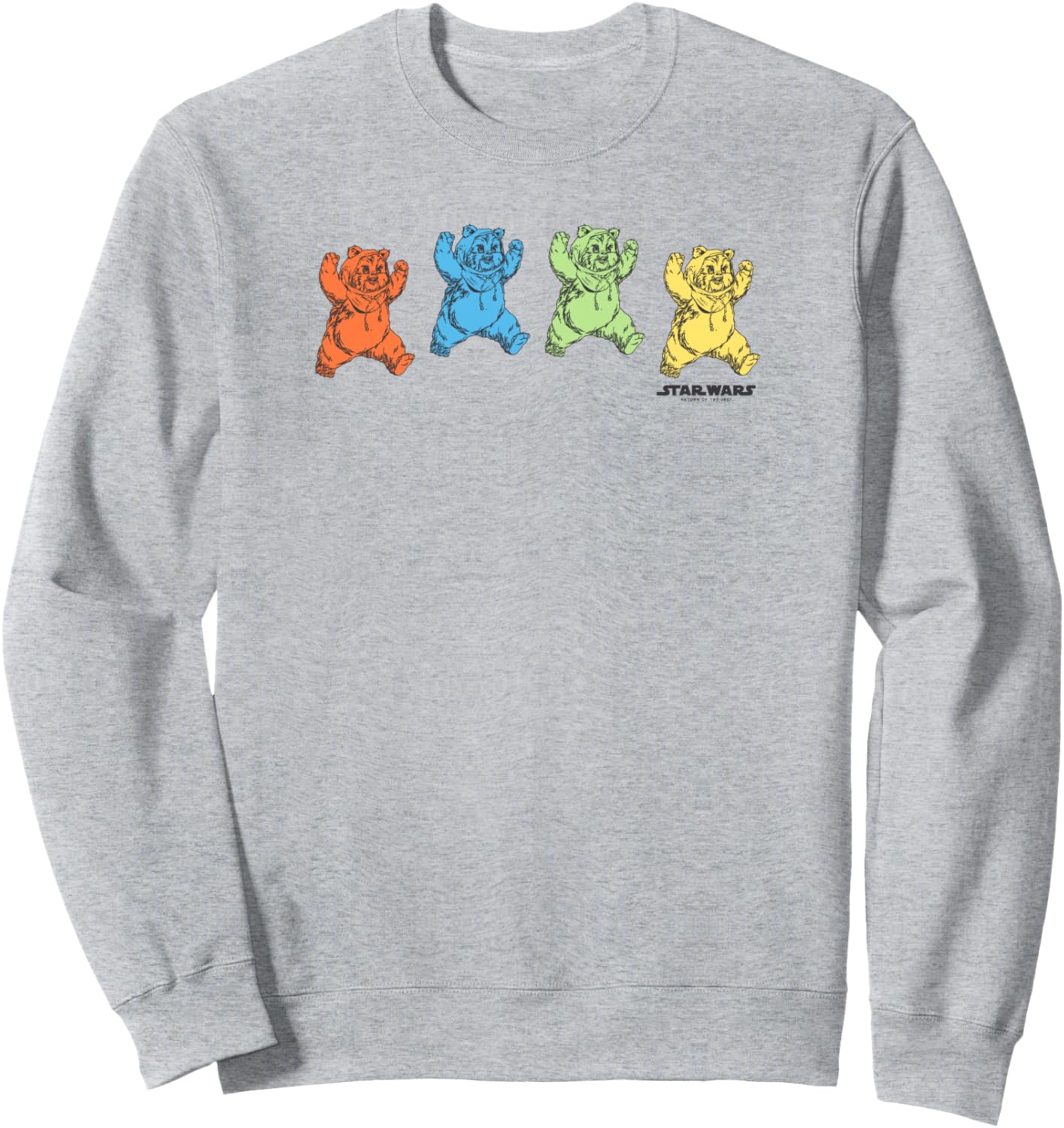 

Винтажная толстовка Star Wars Rainbow с эвоками Grateful Dead, серая, Серый, Винтажная толстовка Star Wars Rainbow с эвоками Grateful Dead, серая