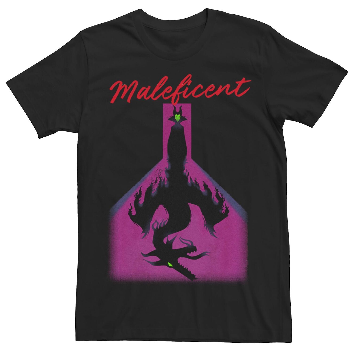 

Мужская футболка с портретом «Спящая красавица» Maleficent Dragon Shadow Disney