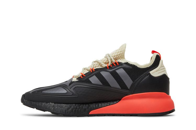 Кроссовки adidas ZX 2K Boost 'Black Solar Red', черный — фото 4
