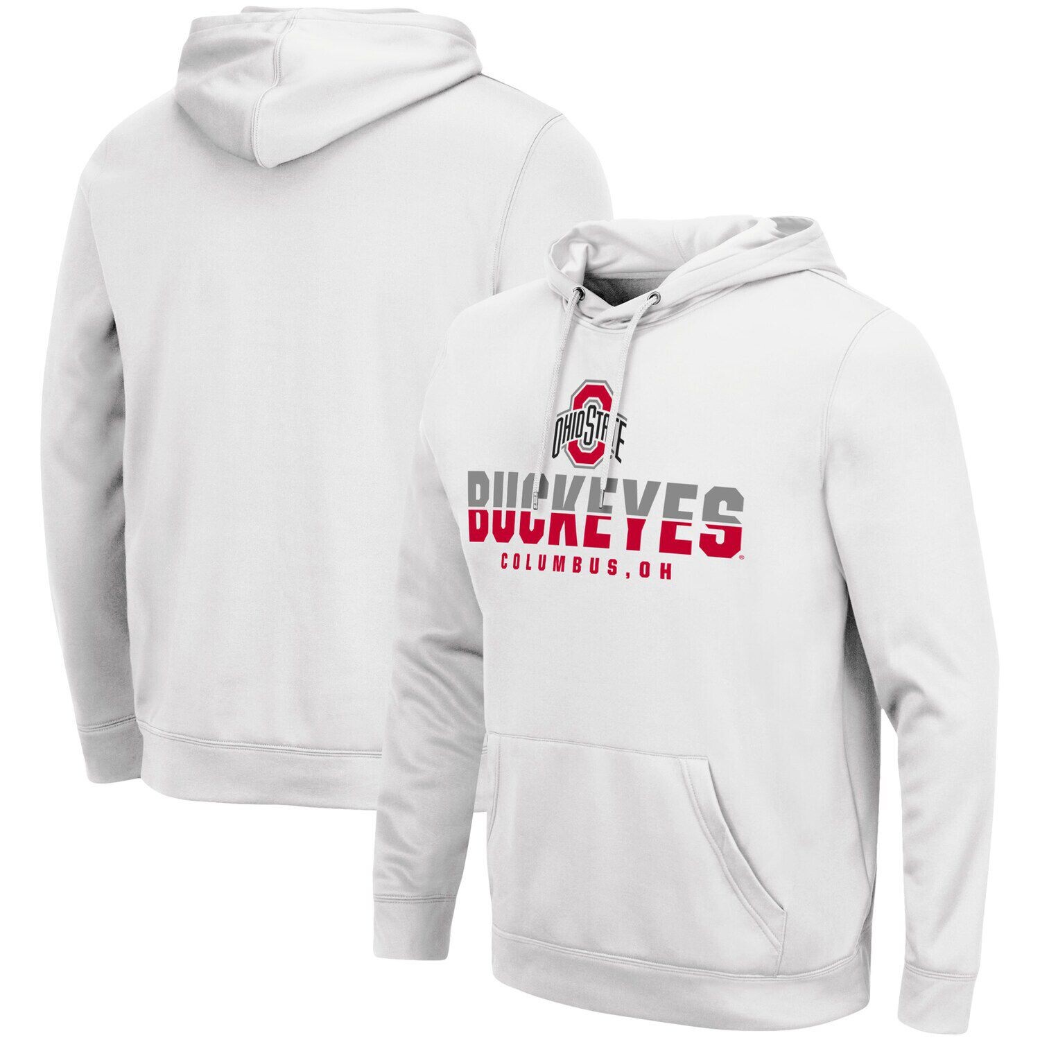 

Мужской белый пуловер с капюшоном и капюшоном Ohio State Buckeyes Lantern Colosseum