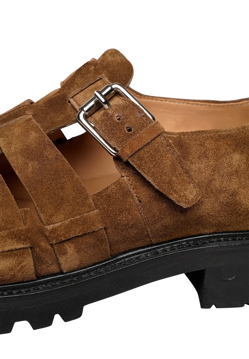 Сандалии Henry Stevens "Barkley FSI casual Shoes", мужские сандалии ручной работы, кожаные туфли-тапочки, коричневый — фото 3