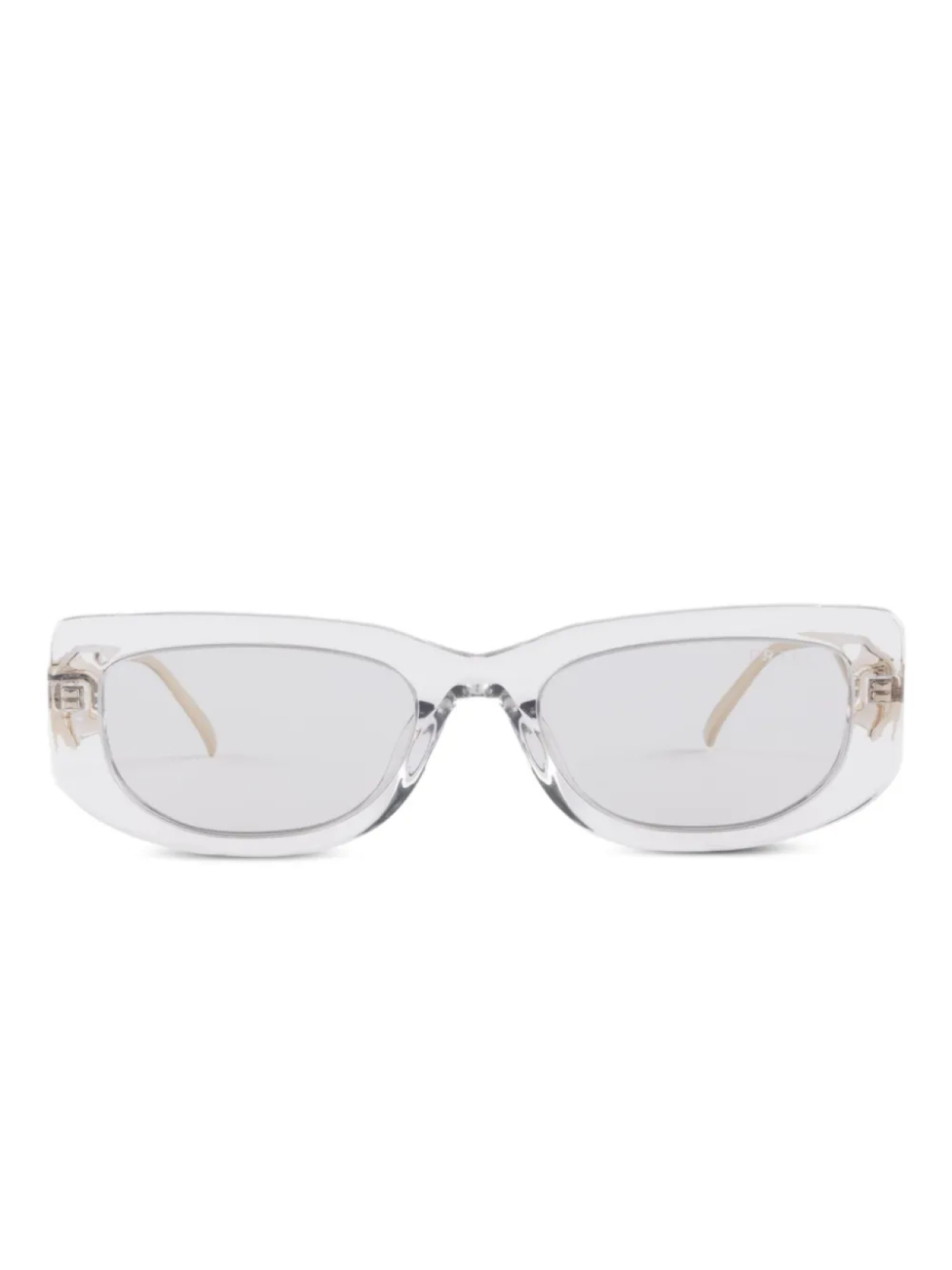 

Солнцезащитные очки с треугольным логотипом Prada Eyewear, белый