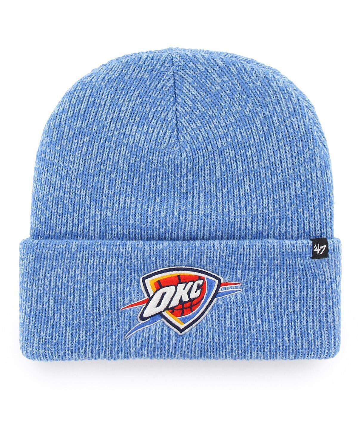 

Мужская синяя вязаная шапка с манжетами '47 Oklahoma City Thunder Brain Freeze '47 Brand