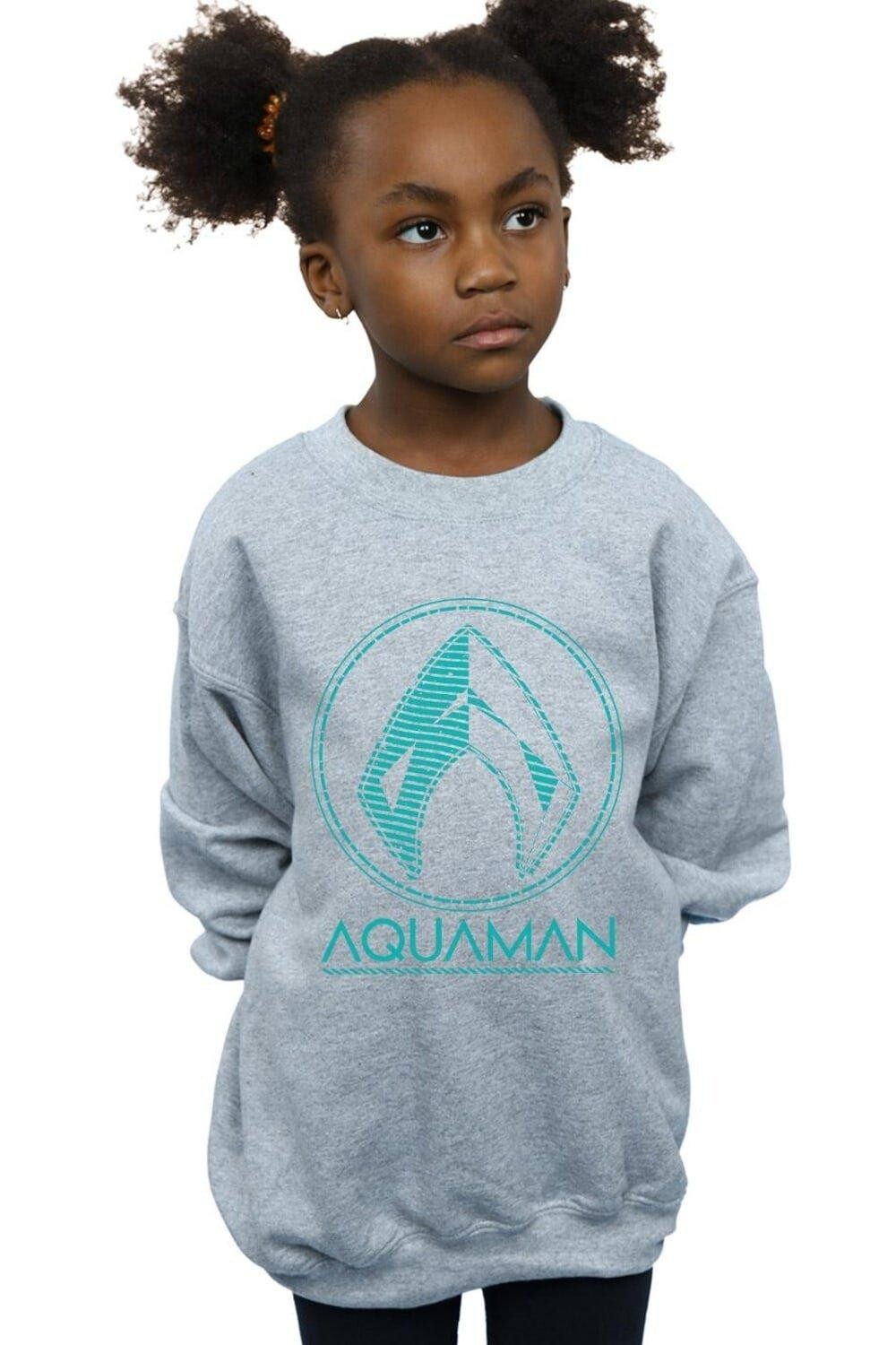 

Толстовка с логотипом Aquaman Aquaman DC Comics, серый