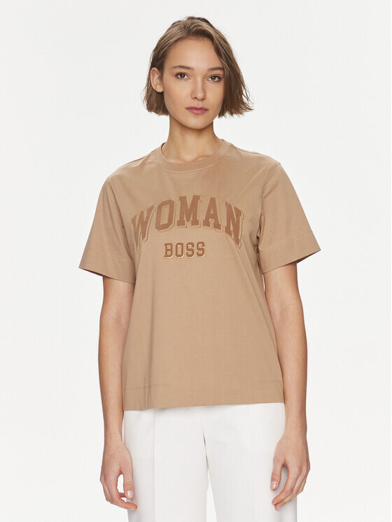 

Футболка стандартного кроя Boss, бежевый