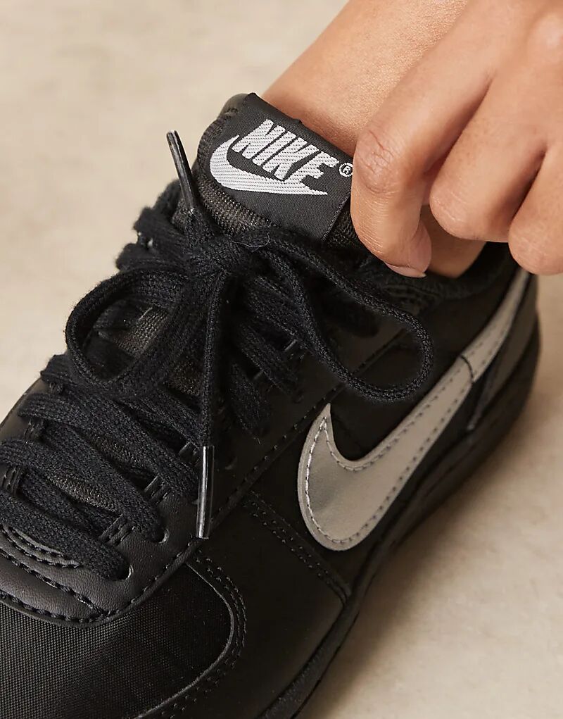 Кроссовки Field General черного и серебристого цвета Nike — фото 4