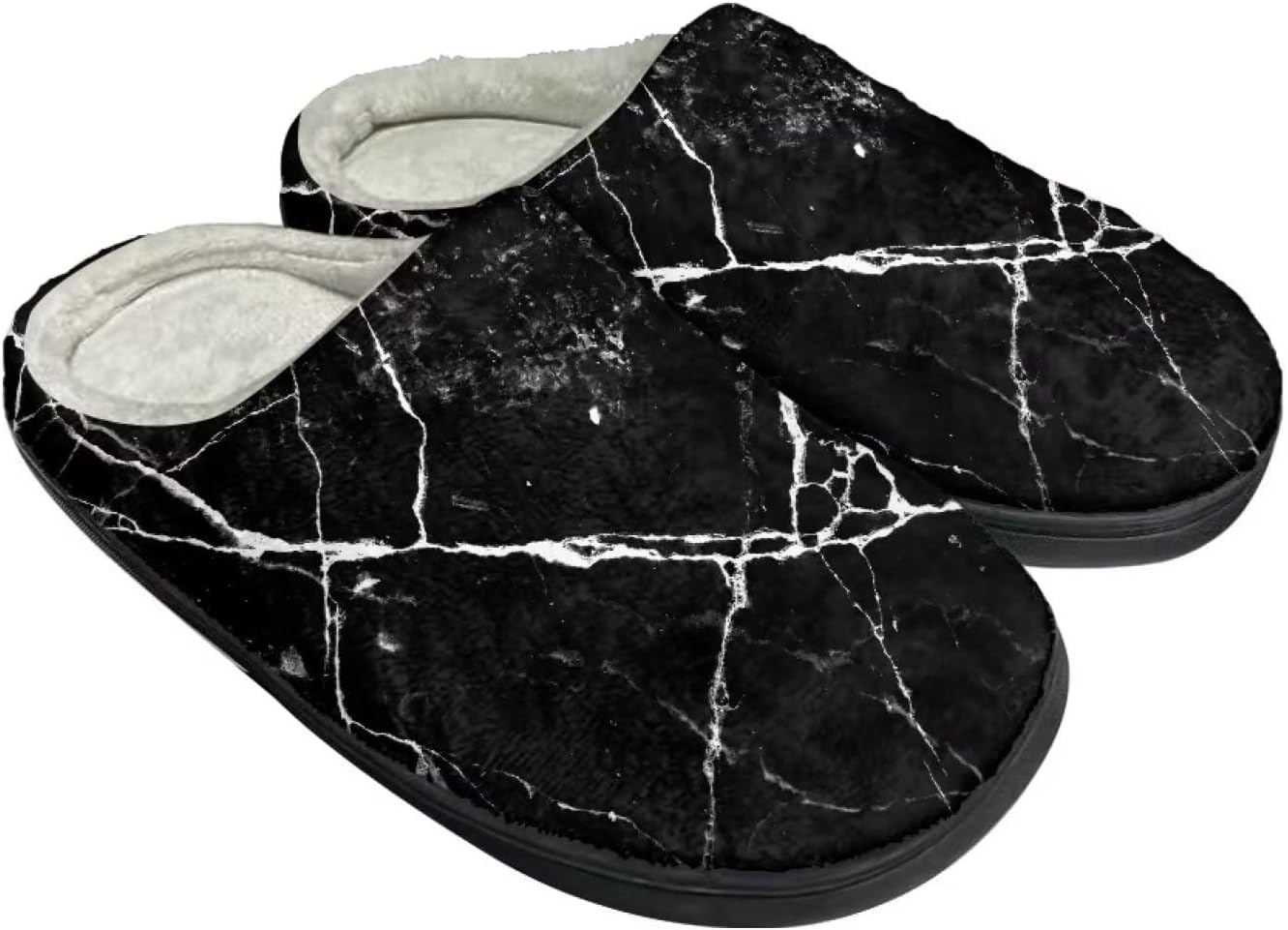 

Унисекс тапочки Howilath из фланели, модные домашние тапочки с теплым и дышащим флисом, размеры-2XL, черный