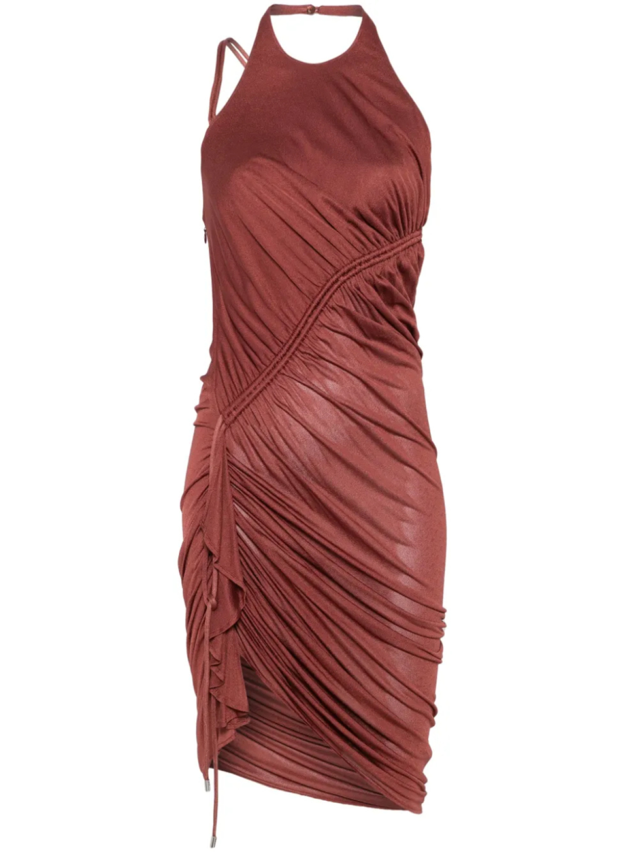 

Платье мини со сборками Blumarine, красный