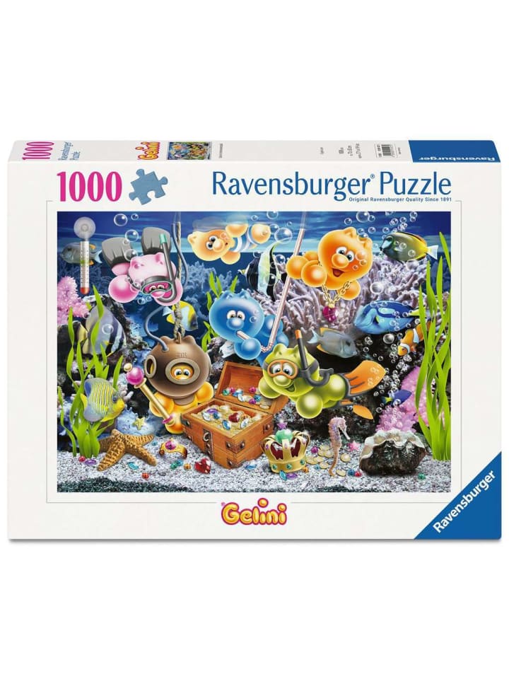 

Пазл Ravensburger из 1000 деталей: Гелини в подводном мире, красочный