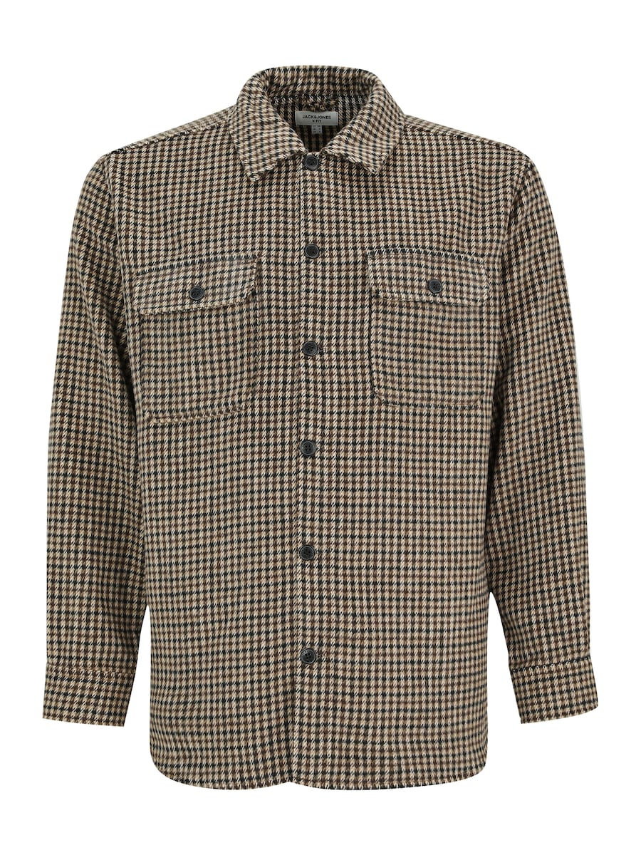 

Рубашка на пуговицах Comfort fit Jack & Jones Plus JJEBradley Ollie, коричневый