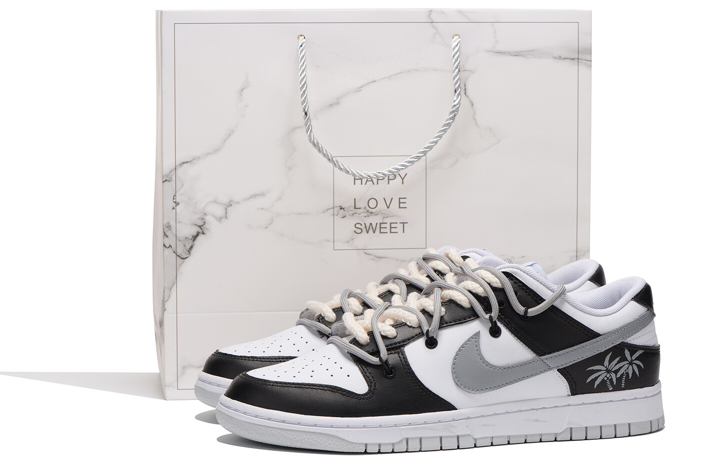 

Кроссовки Nike Dunk Skateboard Shoes Men Low-Top Gray Black