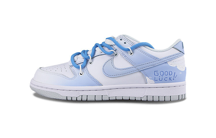 

Кроссовки Nike Dunk Skateboard Shoes Women's Low-Top White Blue