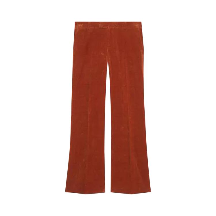 

Брюки Gucci Velvet Flared-Leg Pants 'Red', красный