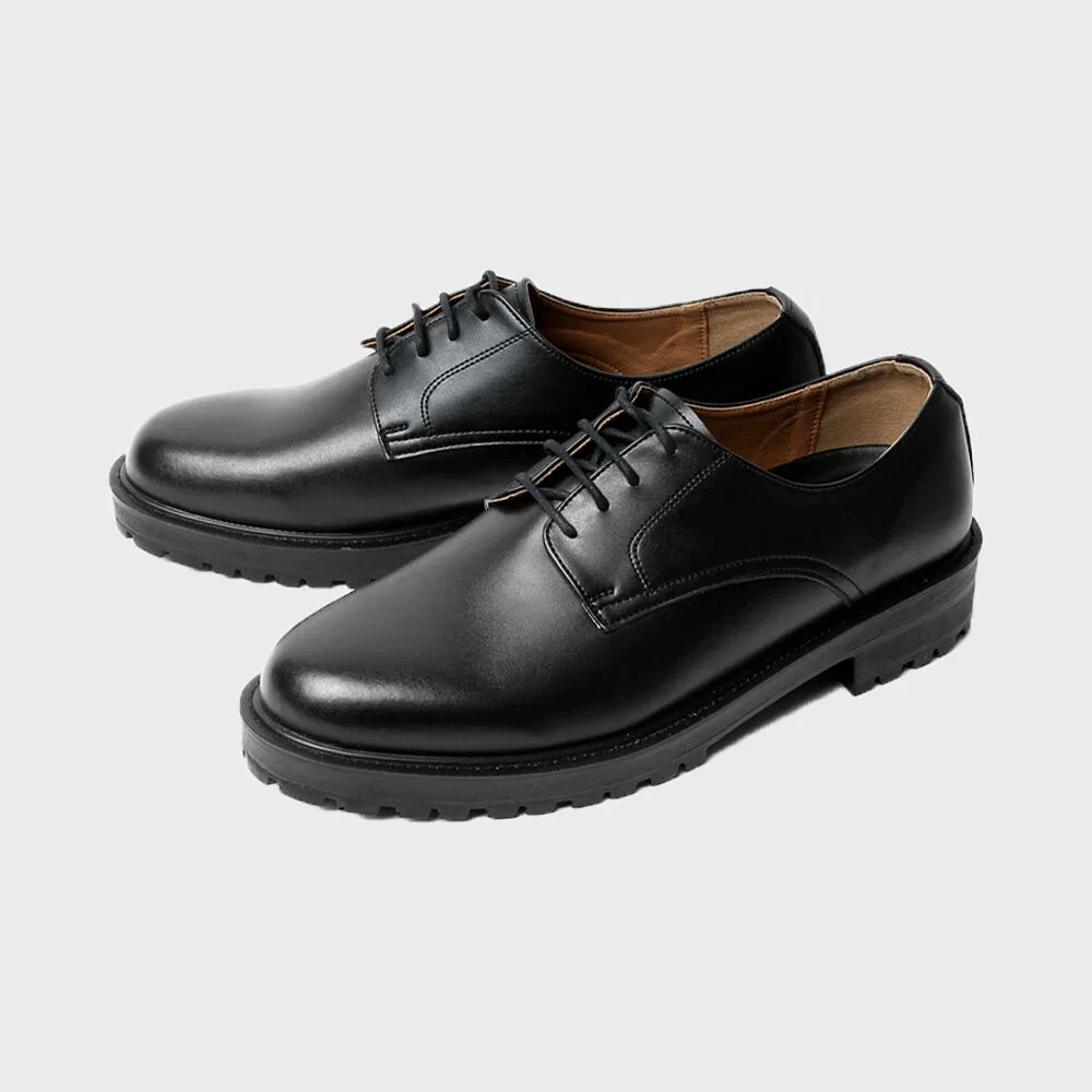 Мужские чёрные дерби Comfort Commando из воловьей кожи 4.5 см от Customade
