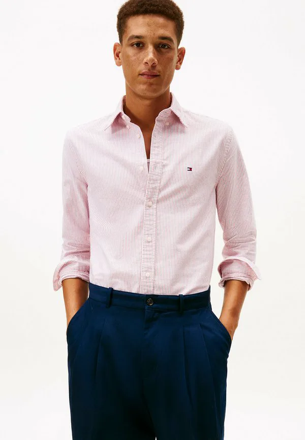 Рубашка в полоску в стиле оксфорд стандартного кроя Tommy Hilfiger, Medium Red White