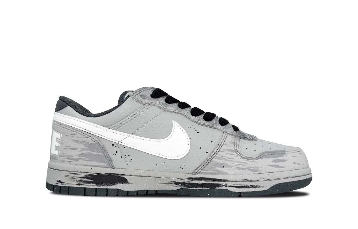 Кроссовки кожаные Nike Big Low Gray — фото 4