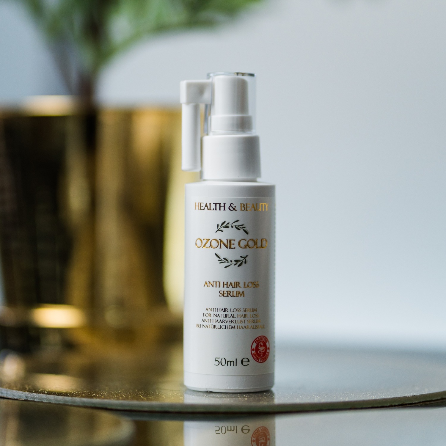 Масло для волос anti-haarausfall-serum mit d-panthenol und pflanzenextrakten Ozone Gold, weiß — фото 3