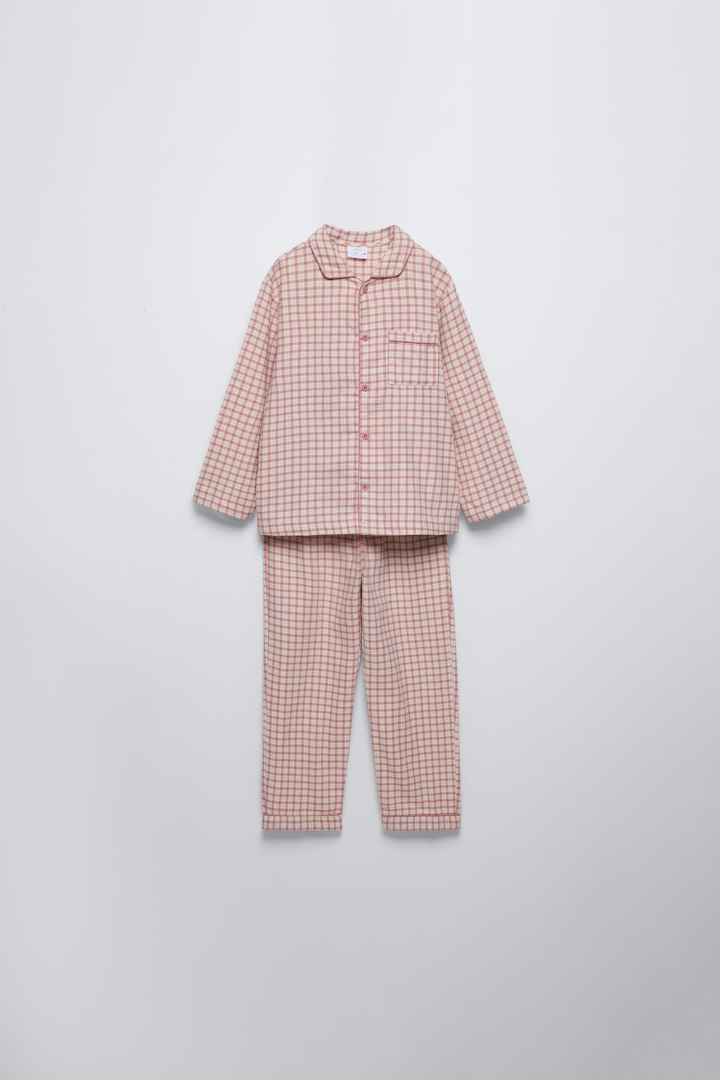 

Возраст 3-6 лет/пижама в клетку ZARA, розовый