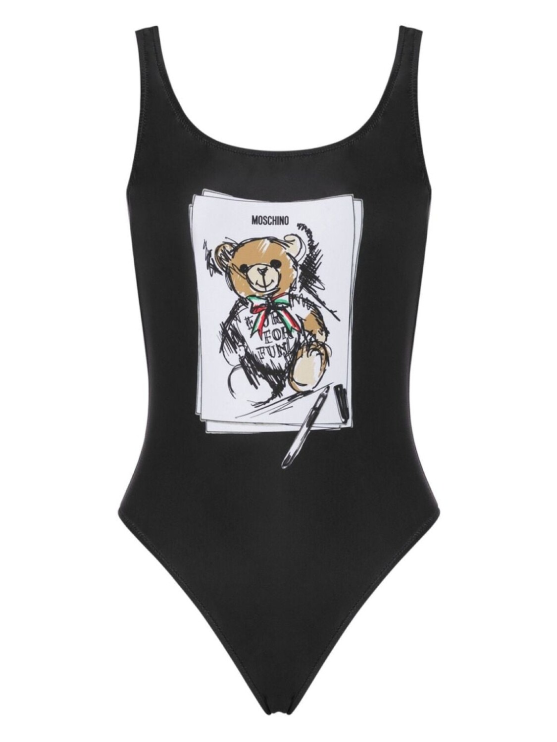 

Moschino купальник с принтом Teddy Bear, черный