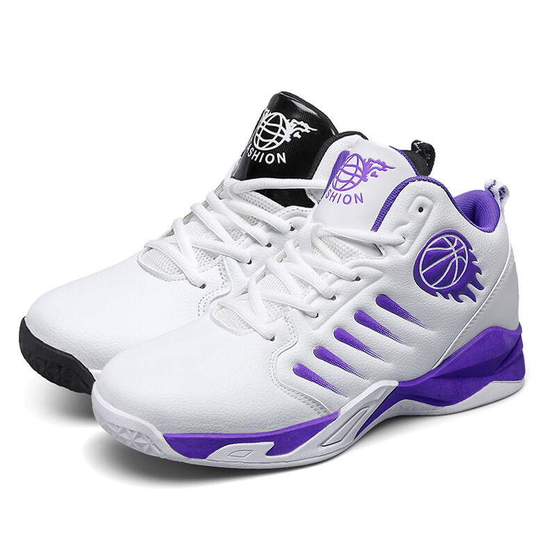 

Баскетбольные кроссовки Basketball Shoes Men High-Top Black-Tailed Deer, цвет Mandarin Duck Z (White+White Purple)