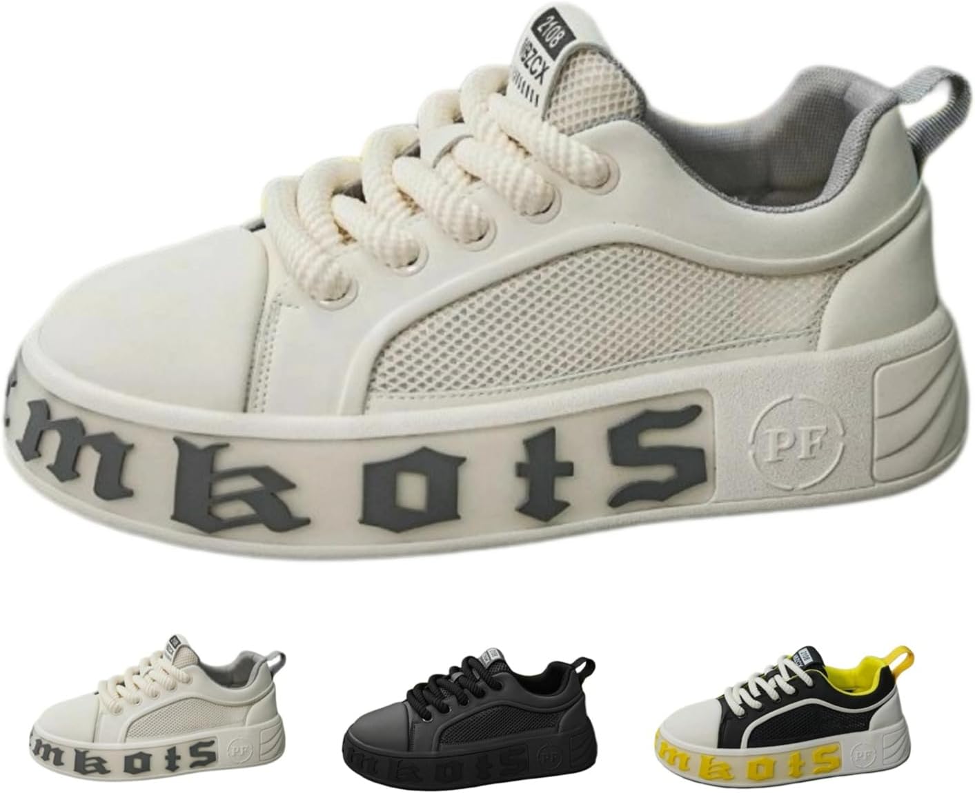 

Повседневные модные кроссовки MACEFIL для мужчин, с мягкой, легкой, дышащей сеткой, противоскользящие, удобные обувь, белый