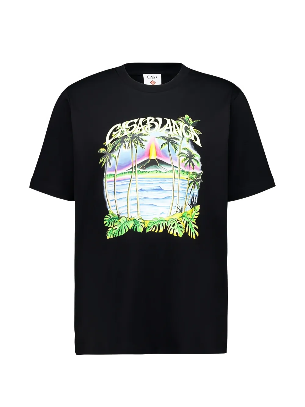 

Футболка с принтом "Вулкан" Casablanca, черный