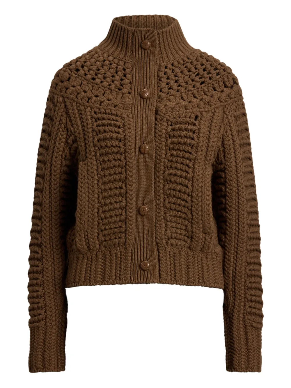 

Кардиган с декоративной строчкой Ralph Lauren Collection, коричневый