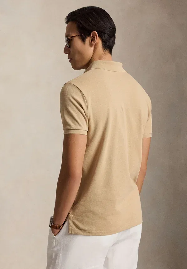 Поло сетчатое Polo Ralph Lauren, цвет хаки винтажный — фото 3