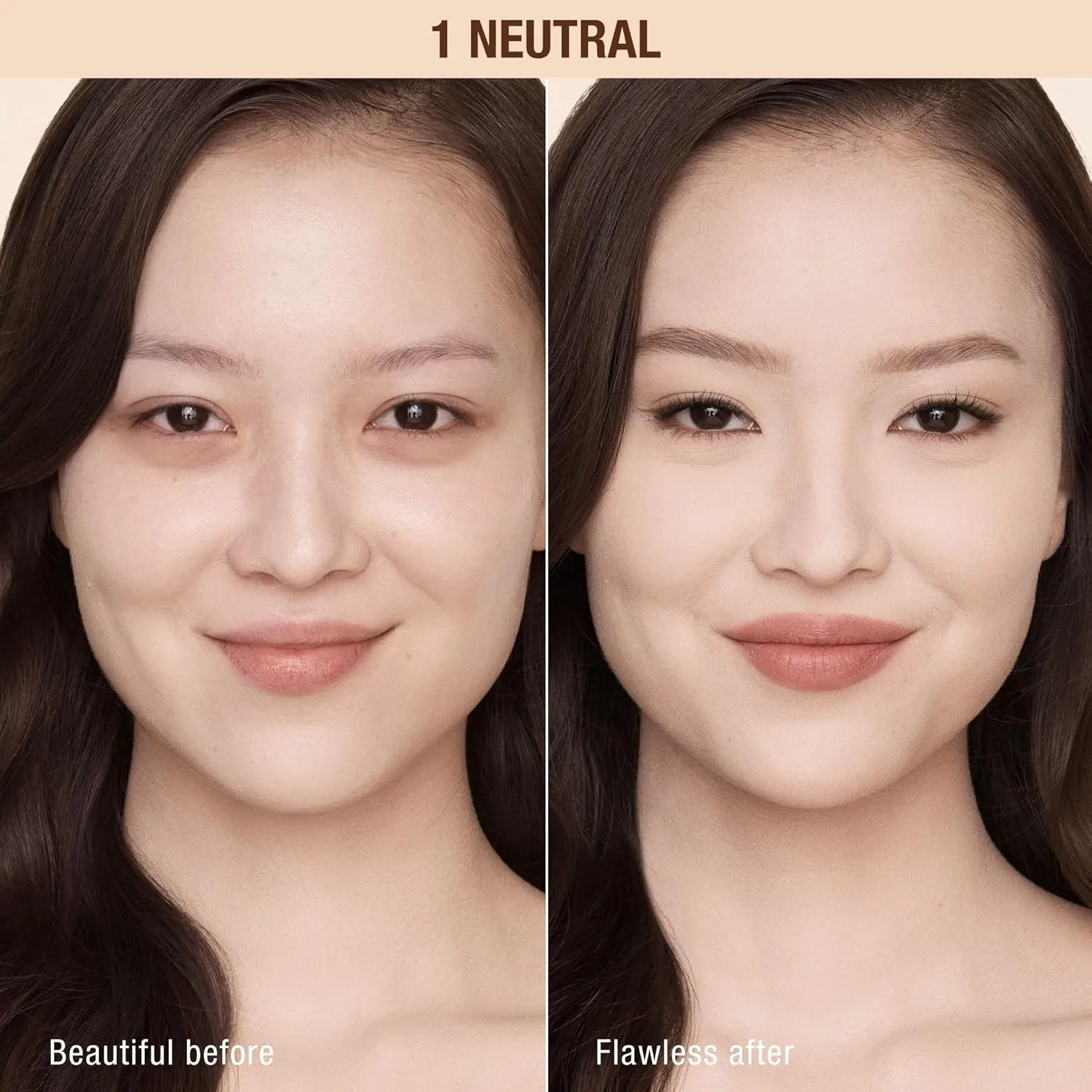 Charlotte Tilbury Airbrush Flawless Matte Foundation - тональная основа с полным покрытием и натуральным матовым финишем, выравнивает и скрывает поры, водостойкая и устойчивая к переносу, 01 Neutral - Fair with neutral undertones — фото 2