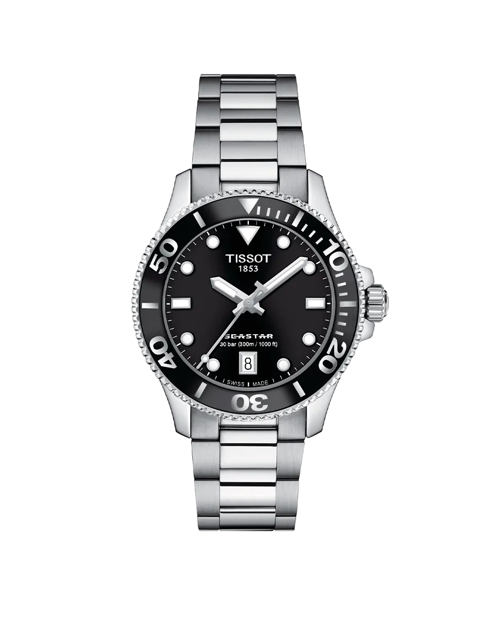 

Женские часы коллекции Seastar 1000 из стали Tissot, серебряный