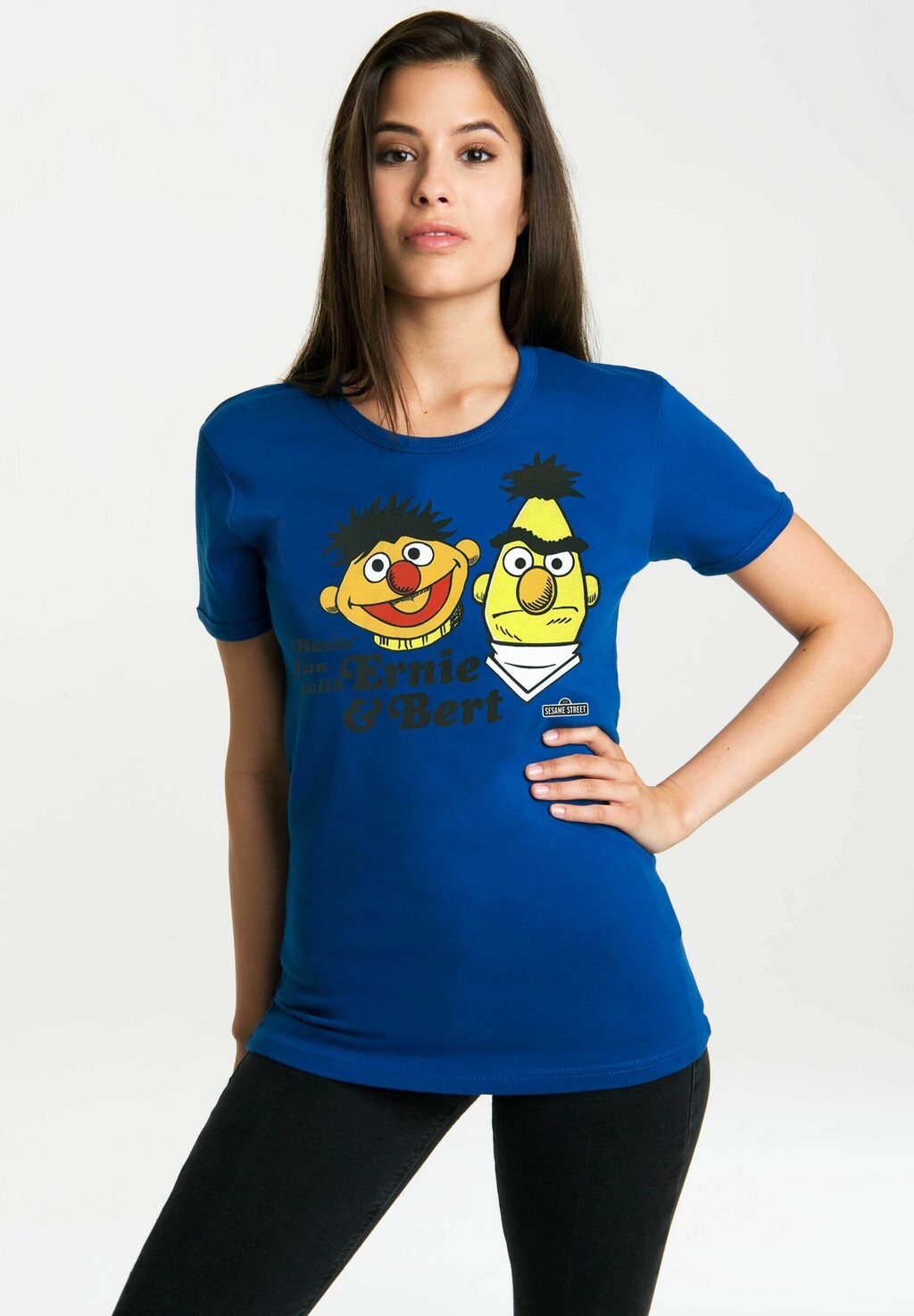 

Футболка с принтом ERNIE UND BERT LOGOSHIRT, синий