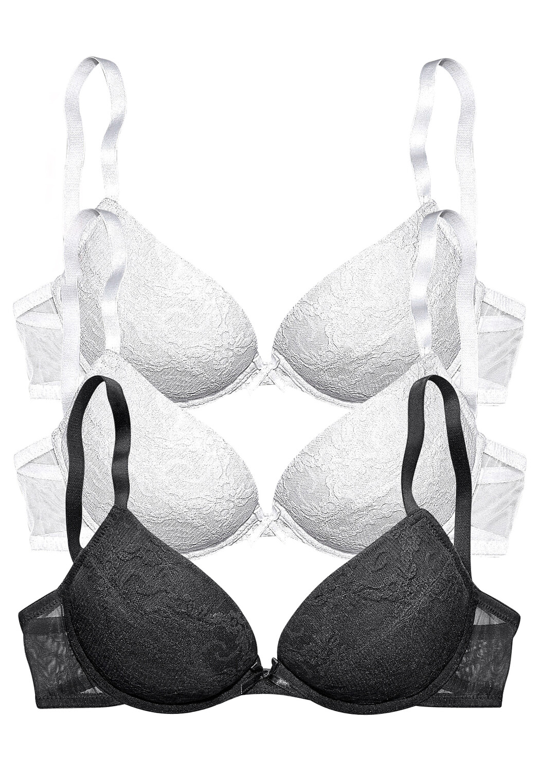 

Бюстгальтер пуш ап PETITE FLEUR, цвет 2xweiß+1xschwarz