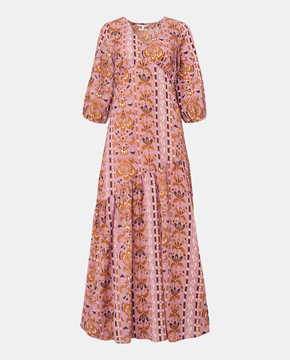 

Длинное женское платье с принтом Southern Cotton, розовый