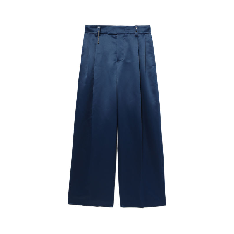 

WE11DONE Повседневные брюки мужские Navy Blue Moderate Wide Leg