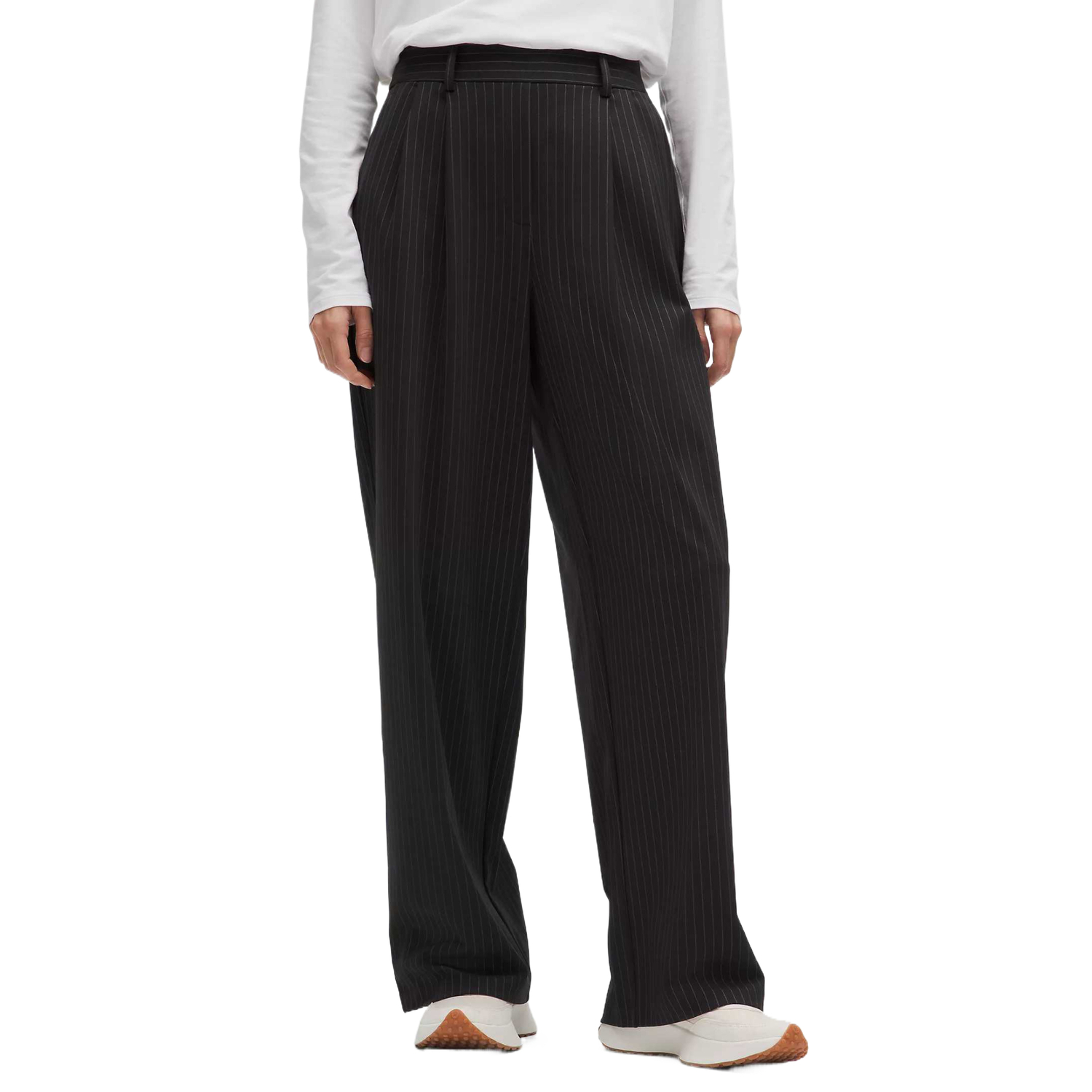 

Женские повседневные брюки Lululemon, черный/светло-белый/черный