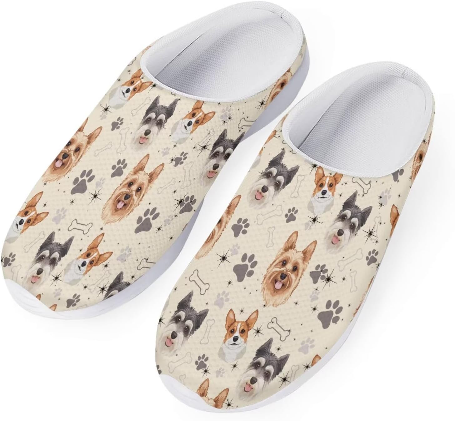 

Женские слипоны-кроссовки Forchrinse с тропическим ананасом и плюмерией, дышащие, для ходьбы, сабо, домашние и пляжные тапочки, обувь для медсестер, легкие, Dog