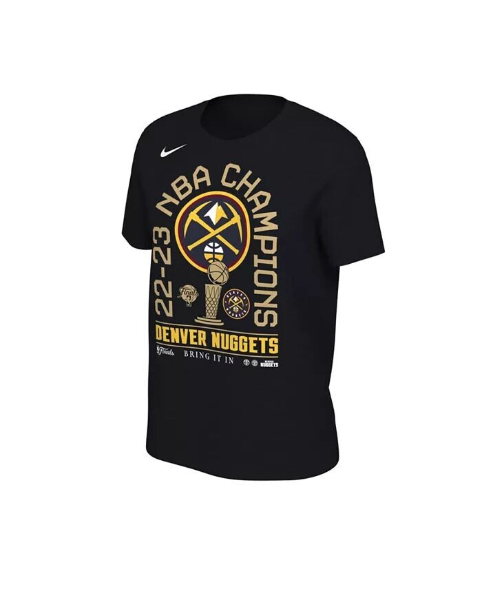 

Черная женская футболка раздевалки Denver Nuggets Finals NBA Champions 2023 Nike