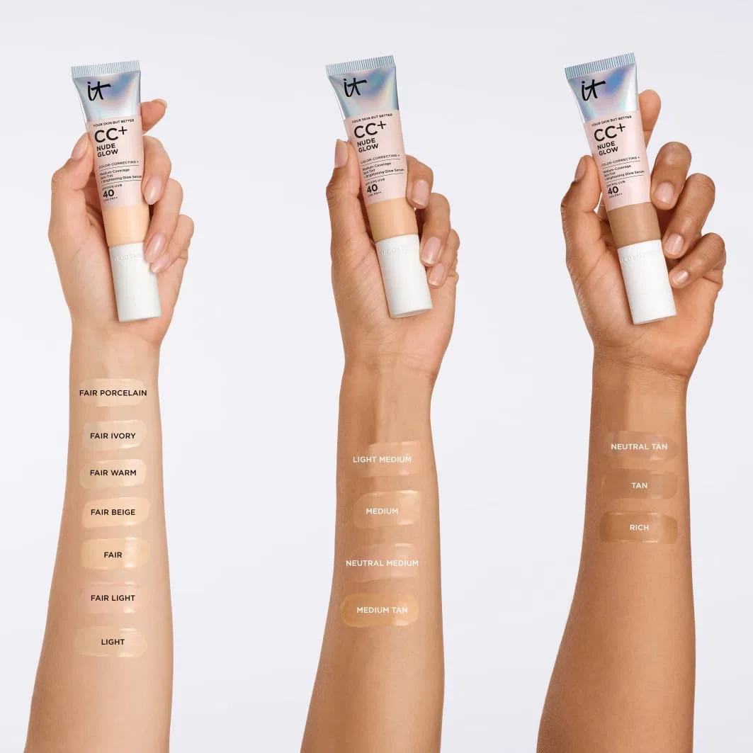 Крем для лица It Cosmetics — CC- «Your Skin But Better CC plus Cream Nude Glow» , Light — фото 4