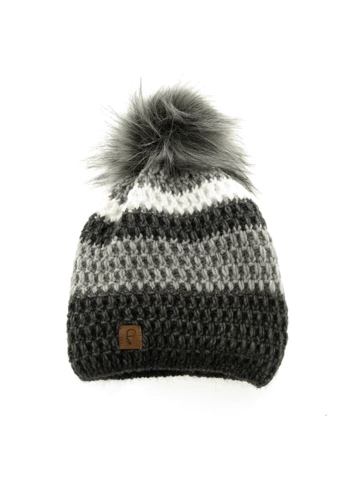

Шапка Faera Mütze zum Warmhalten im Herbst oder Winter Bommelmütze, серый