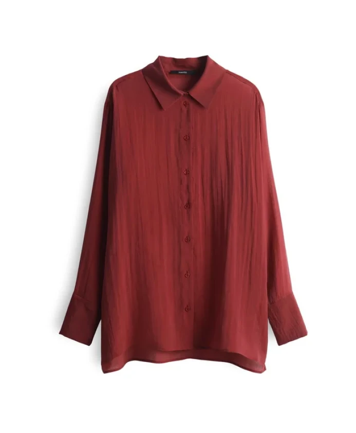 

Блузка свободного кроя с длинным подолом Someday., красный